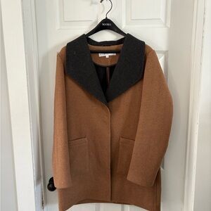 Cleo Brown and Black Women's Cape Coat